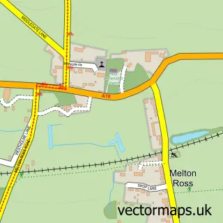 Street map sample of Melton Ross, Lincolnshire