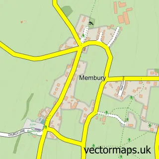 Street map sample of Membury, Devon