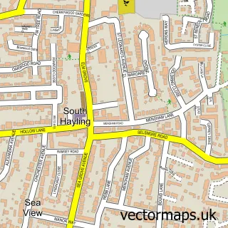 Street map sample of Mengham, Hampshire