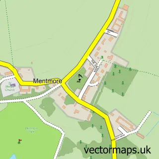 Street map sample of Mentmore, Buckinghamshire