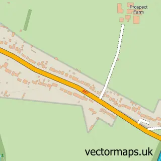 Street map sample of Merrybent, Durham
