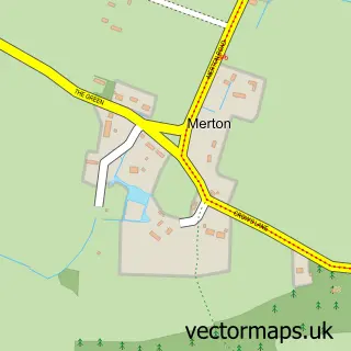 Street map sample of Merton, Norfolk