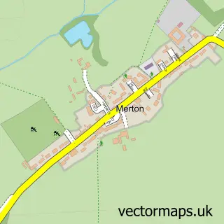 Street map sample of Merton, Oxfordshire