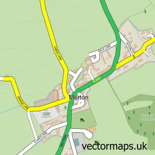 Street map sample of Merton, Devon