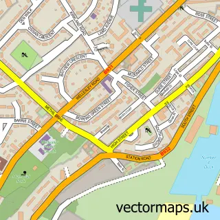 Street map sample of Methil, Fife