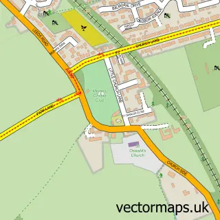 Street map sample of Methley, West Yorkshire