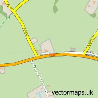 Street map sample of Mettingham, Suffolk