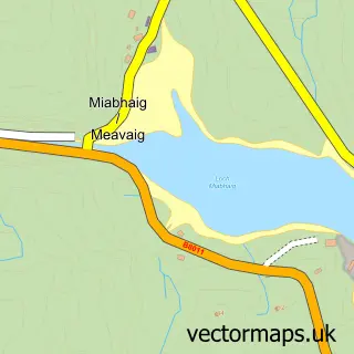 Street map sample of Miabhaig, Western Isles