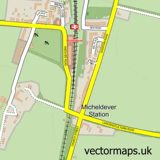 Street map sample of Micheldever Station, Hampshire