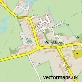 Street map sample of Micheldever, Hampshire