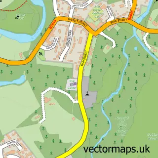 Street map sample of Mid Calder, West Lothian