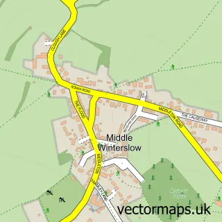 Street map sample of Middle Winterslow, Wiltshire