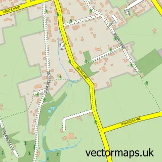 Street map sample of Middlehill, Cornwall