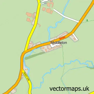 Street map sample of Middleton, Shropshire