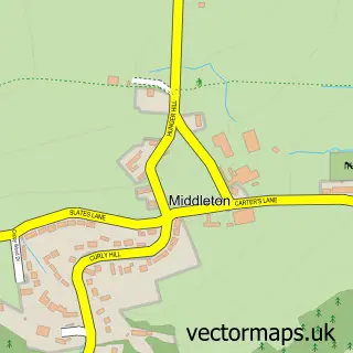 Street map sample of Middleton, North Yorkshire
