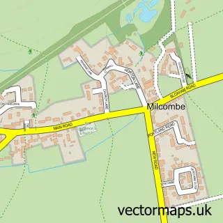 Street map sample of Milcombe, Oxfordshire