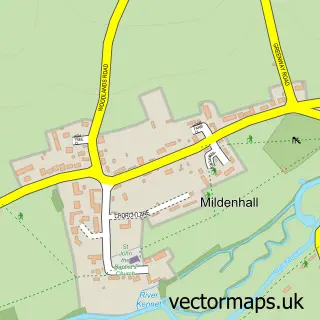 Street map sample of Mildenhall, Wiltshire