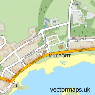 Street map sample of Millport, Ayrshire and Arran