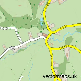 Street map sample of Milltown, Derbyshire