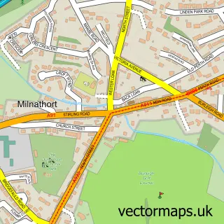 Street map sample of Milnathort, Perth and Kinross