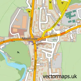 Street map sample of Milnthorpe, Cumbria