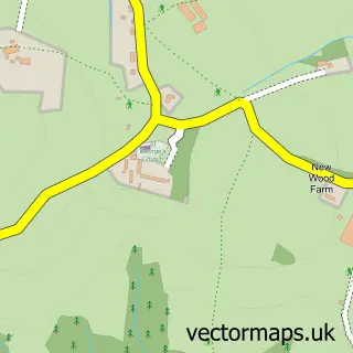 Street map sample of Milson, Shropshire
