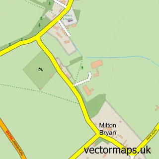 Street map sample of Milton Bryan, Bedfordshire