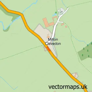 Street map sample of Milton Clevedon, Somerset