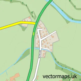 Street map sample of Milton of Finavon, Angus