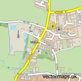 Street map sample of Milton, Oxfordshire