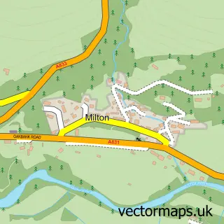 Street map sample of Milton, Inverness