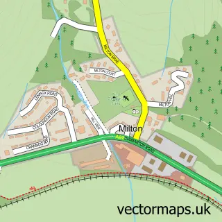 Street map sample of Milton, Dunbartonshire