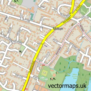 Street map sample of Milton, Cambridgeshire