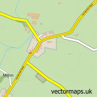 Street map sample of Milton, The Stewartry of Kirkcudbright