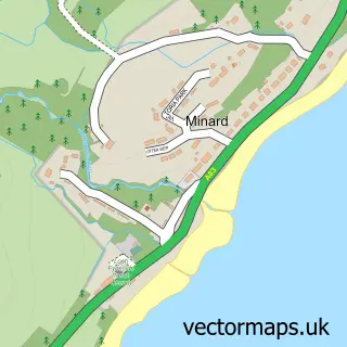 Street map sample of Minard, Argyll and Bute