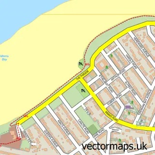 Street map sample of Minnis Bay, Kent