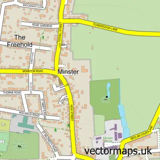 Street map sample of Minster, Kent