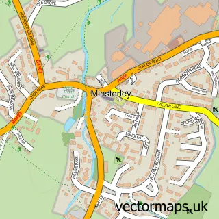 Street map sample of Minsterley, Shropshire