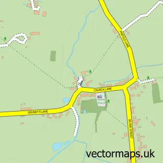 Street map sample of Minting, Lincolnshire