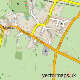 Street map sample of Misterton, Somerset