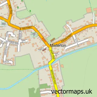 Street map sample of Misterton, Nottinghamshire