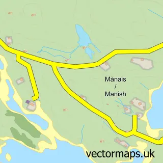 Street map sample of Mànais, Western Isles