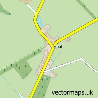 Street map sample of Moat, Cumbria