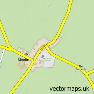 Street map sample of Mochrum, Wigtown