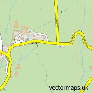 Street map sample of Molland, Devon