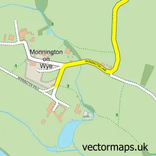 Street map sample of Monnington on Wye, Herefordshire