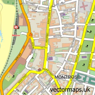 Street map sample of Montrose, Angus