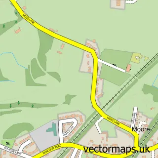 Street map sample of Moore, Cheshire