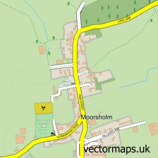 Street map sample of Moorsholm, North Yorkshire