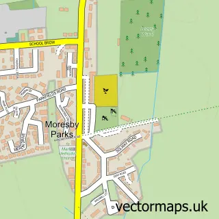 Street map sample of Moresby Parks, Cumbria